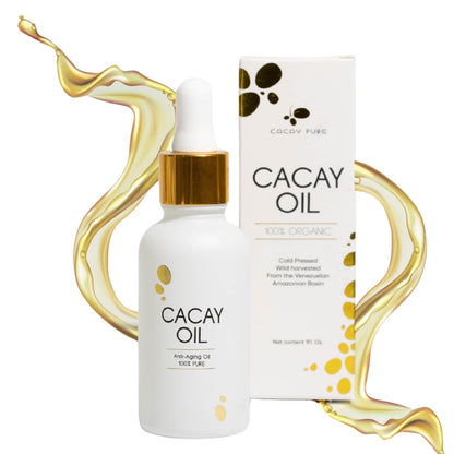 Cacay Oil for Face - Natural Retinol & Organic Vitamin E Oil for Skincare - Pure Vitamin A - Anti-Aging Hydrating Face Oil - 100% Organic Cold-Pressed Anti-Wrinkles- 1 Fl Oz (30ml)